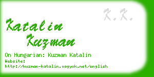 katalin kuzman business card